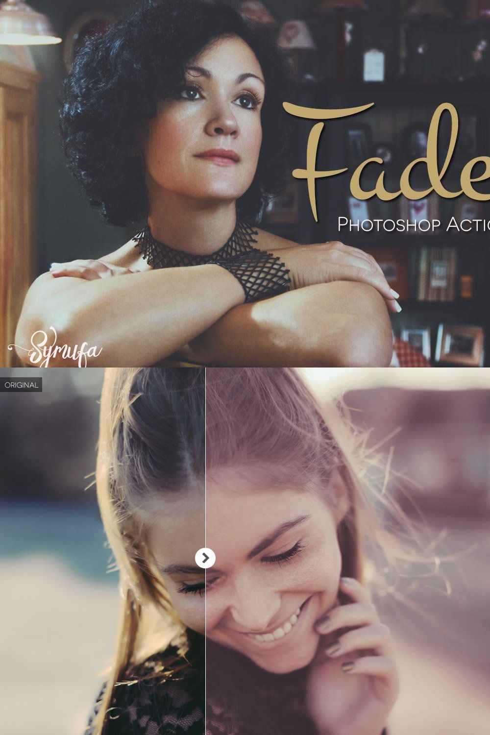 40 Fade and Matte Photoshop Actions pinterest preview image.