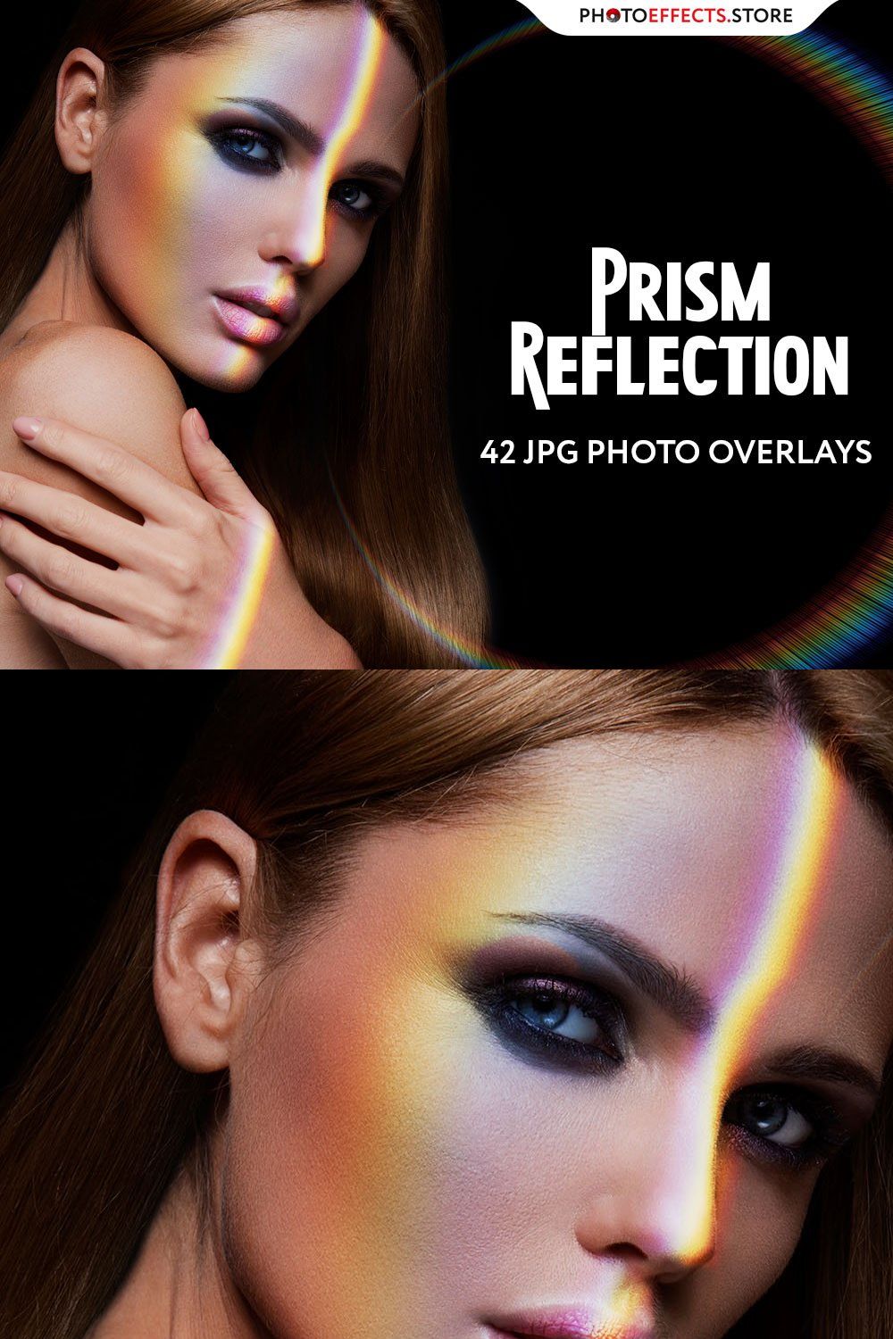42 Prism Reflection Photo Overlays pinterest preview image.