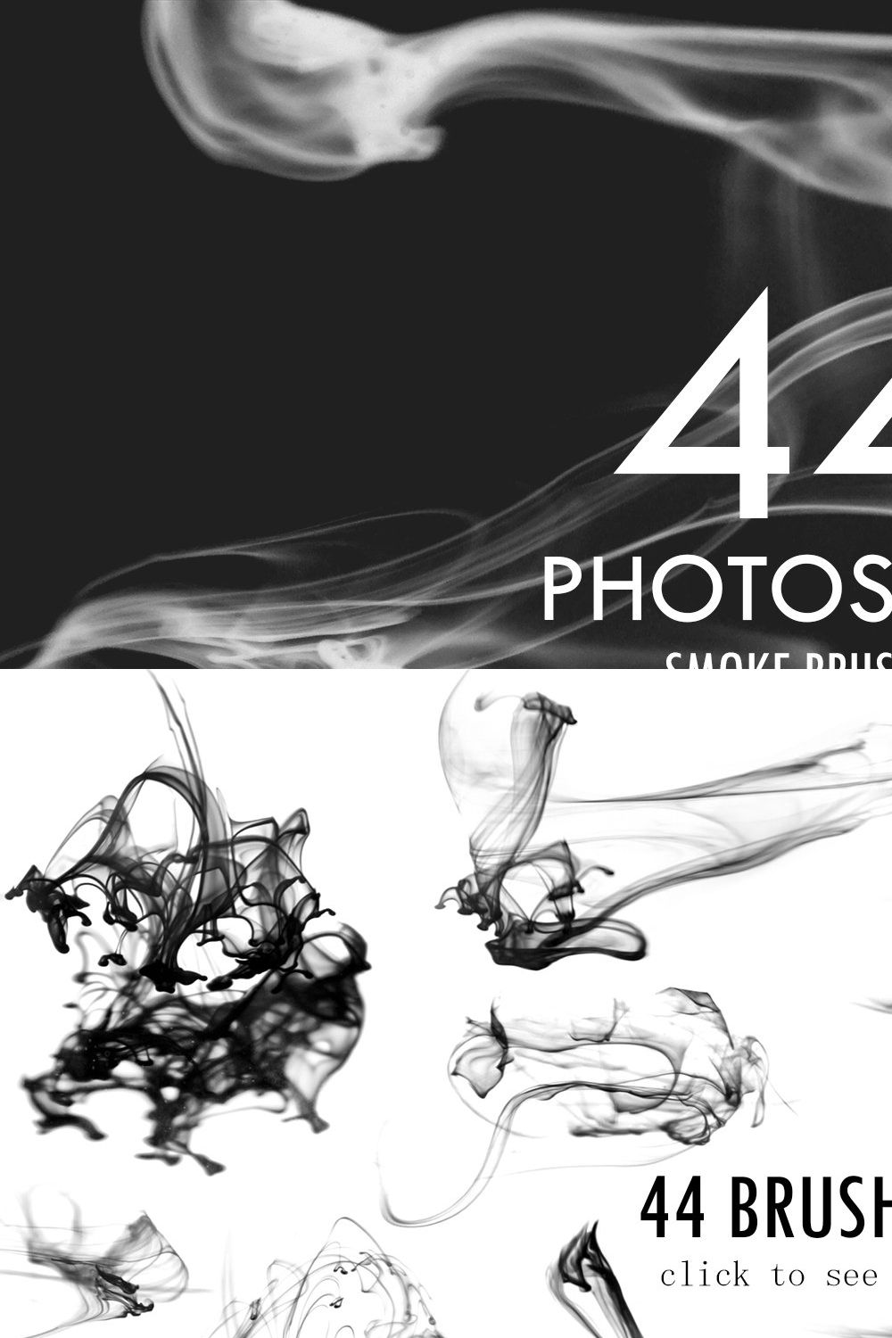 44 Photoshop Smoke Brushes pinterest preview image.