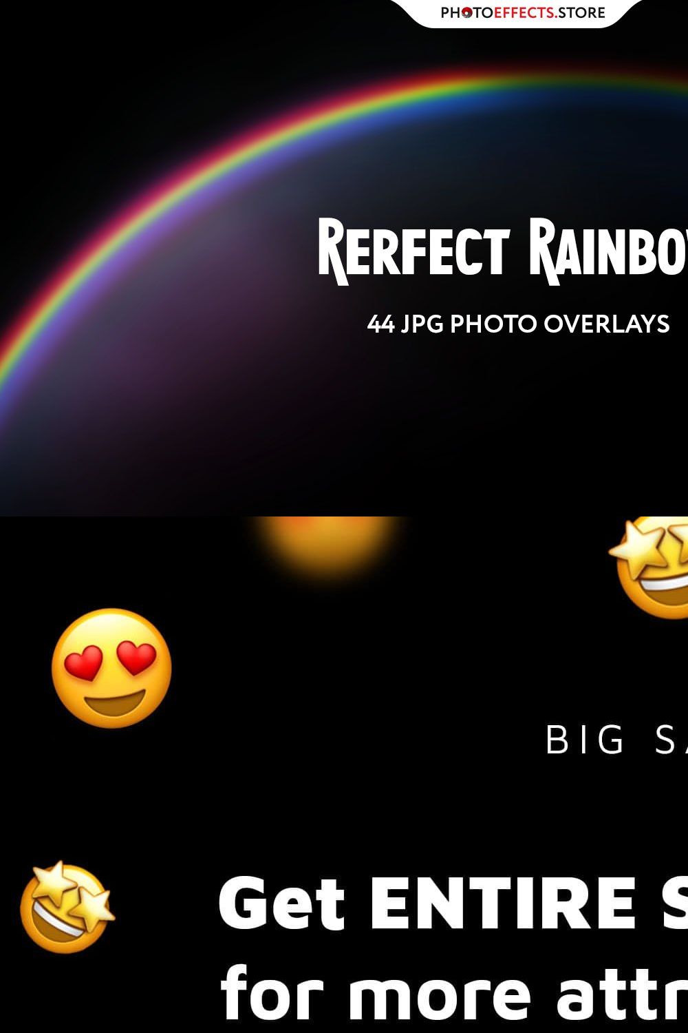 44 Rainbow Photo overlays pinterest preview image.