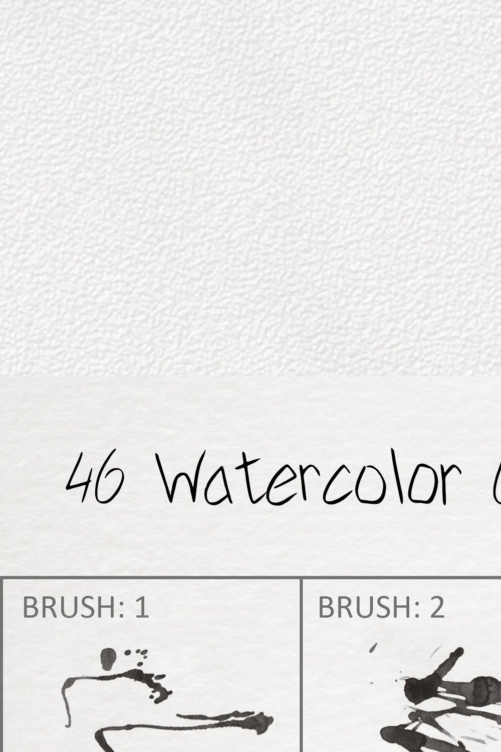 46 Watercolor Splash Brushes - Vol.1 pinterest preview image.