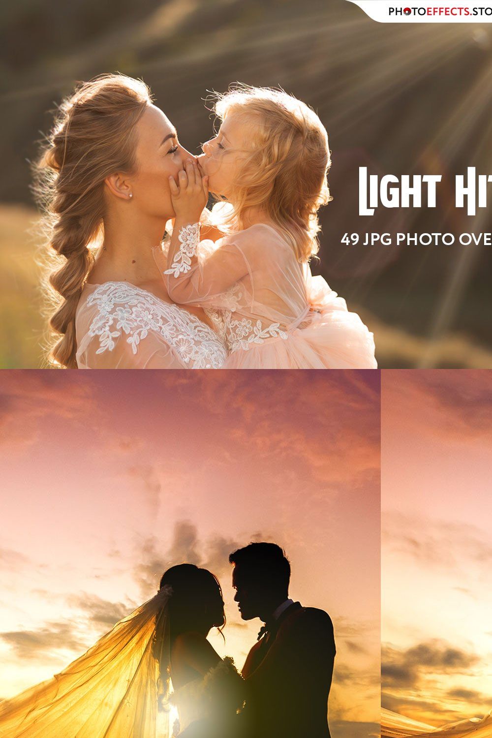 49 Light Hits Photo Overlays pinterest preview image.