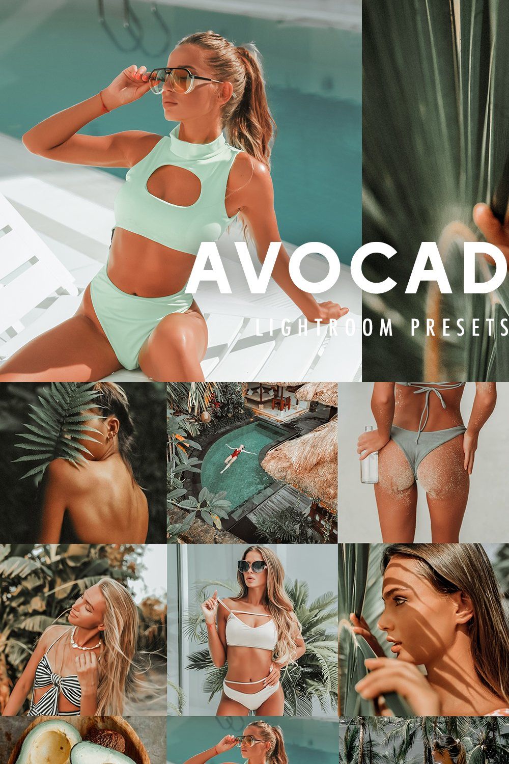 5 AVOCADO LIGHTROOM PRESETS pinterest preview image.