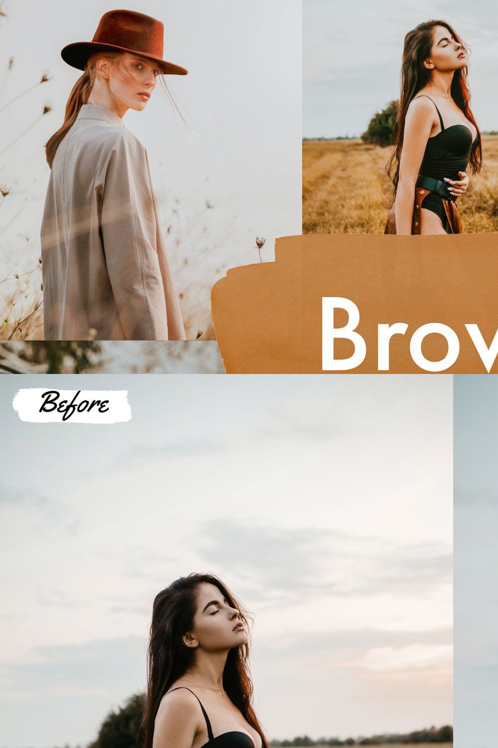 5 Brown Mobile Lightroom Presets pinterest preview image.