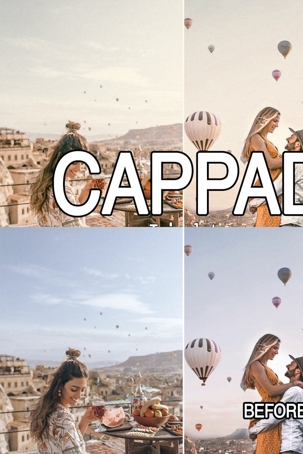 5 Cappadocia Lightroom Presets pinterest preview image.