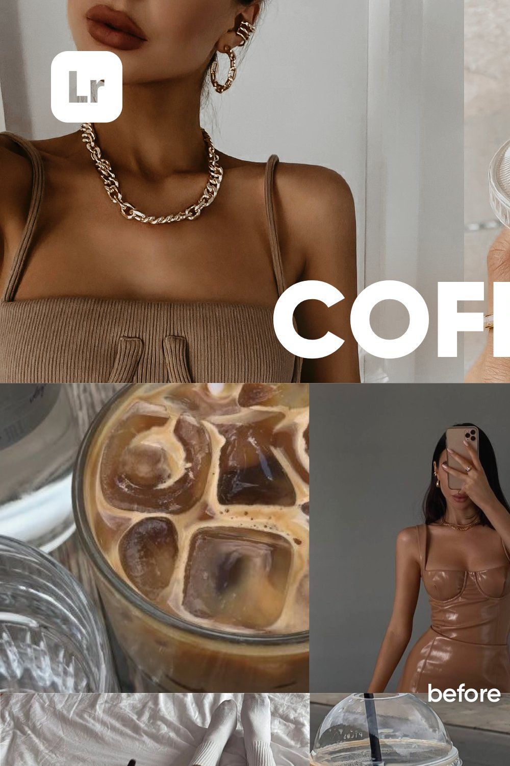 5 COFFEE LIGHTROOM PRESETS pinterest preview image.