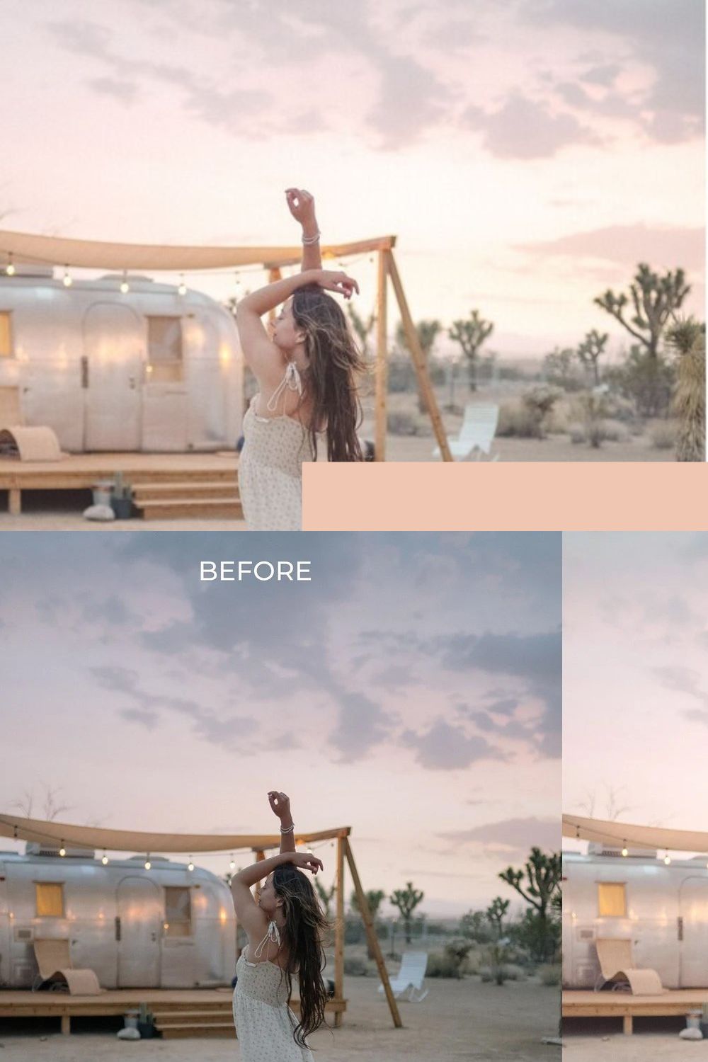 5 DESERT DREAMING LIGHTROOM PRESETS pinterest preview image.