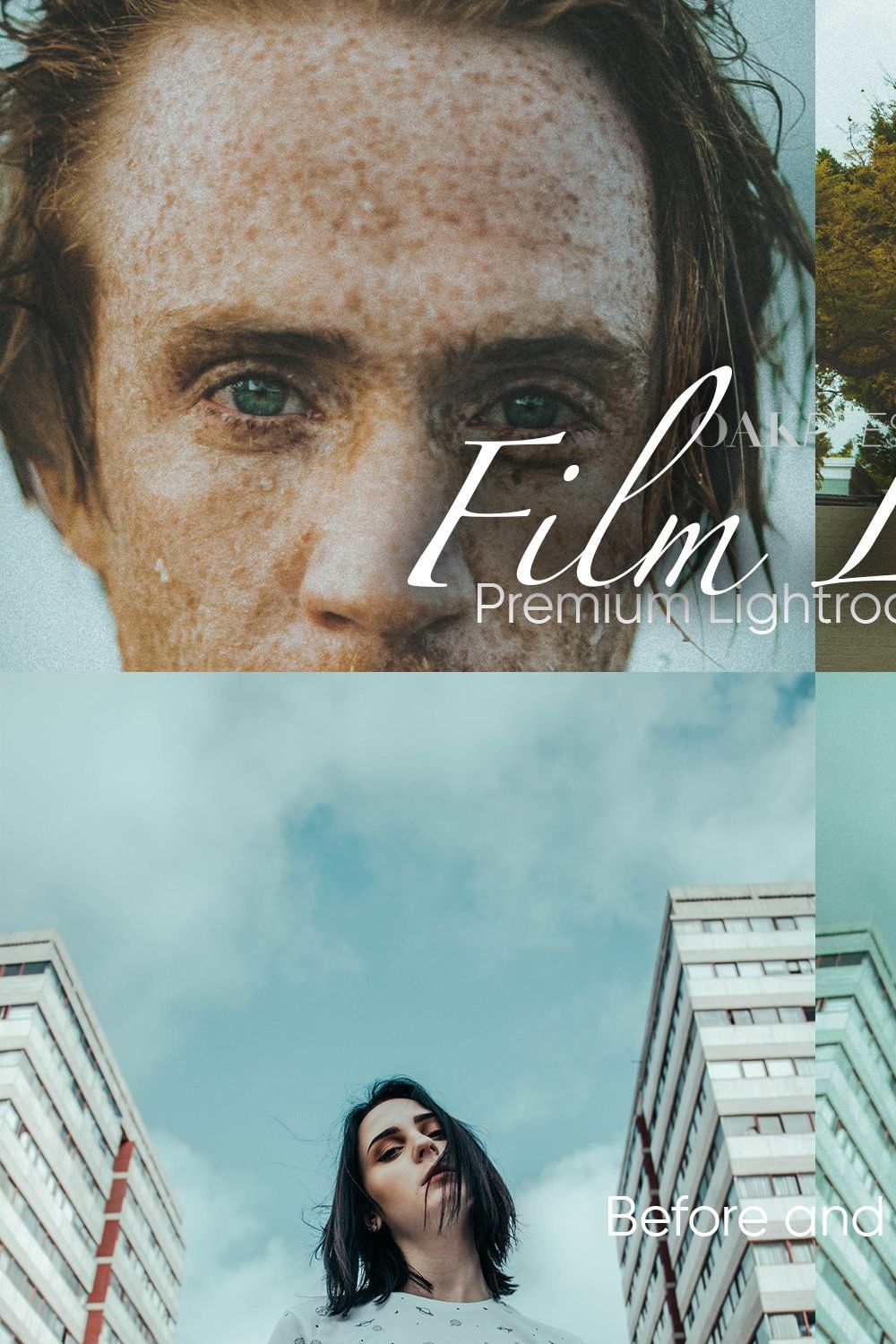 5 Film Look Lightroom Presets pinterest preview image.