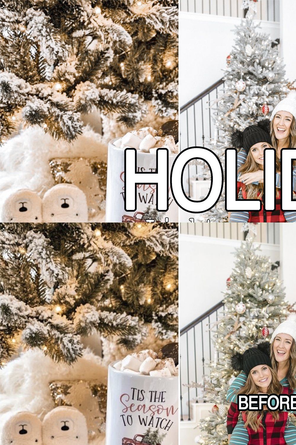 5 Holiday Lightroom Presets pinterest preview image.