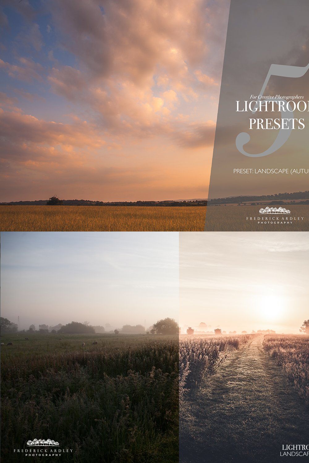 5 Lightroom Presets: Autumn pinterest preview image.