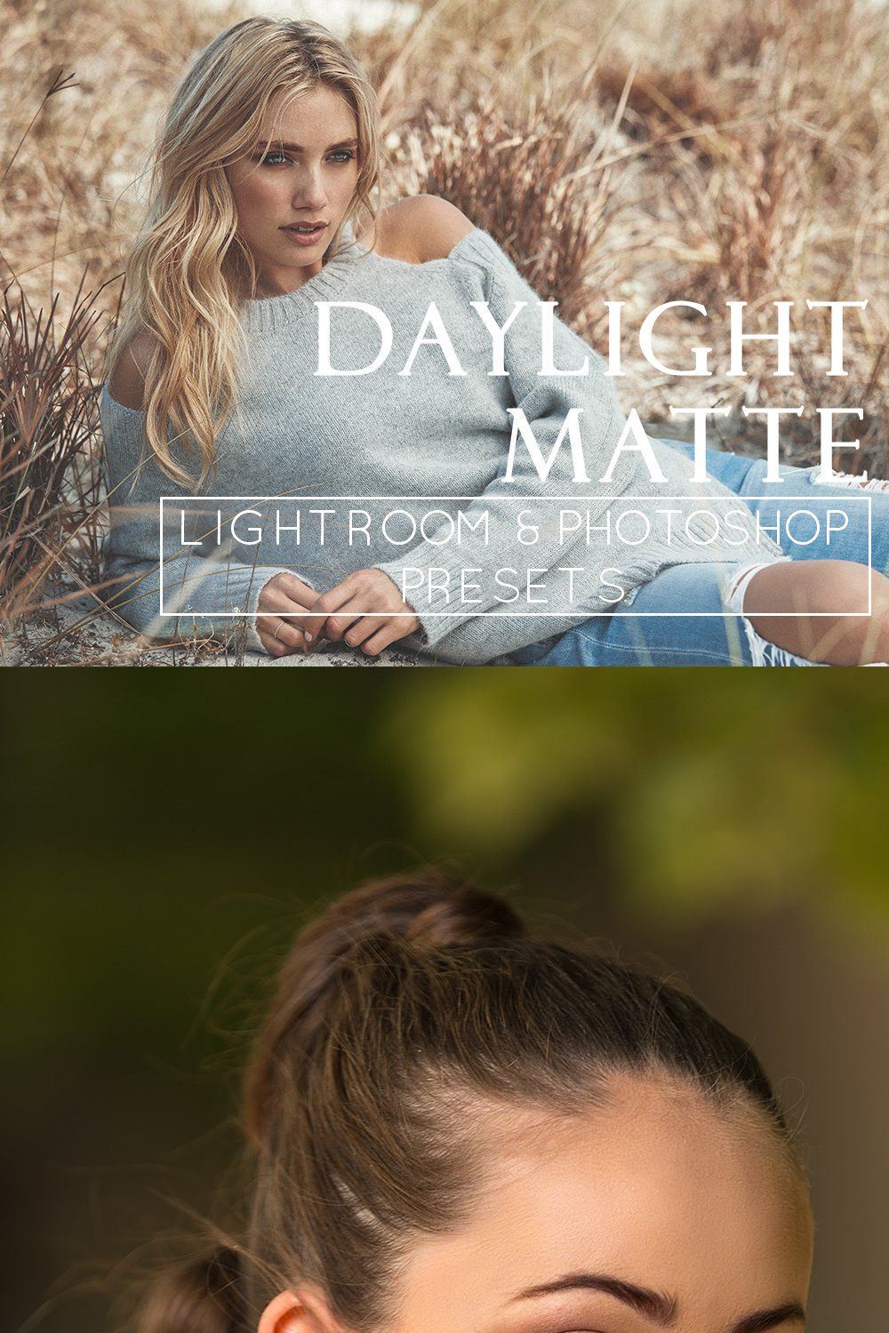 5 Matte Day Portrait Lr & Ps Presets pinterest preview image.