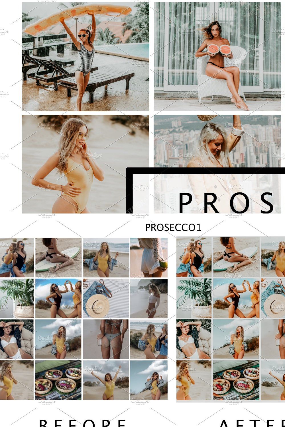 5 Mobile Presets PROSECCO pinterest preview image.