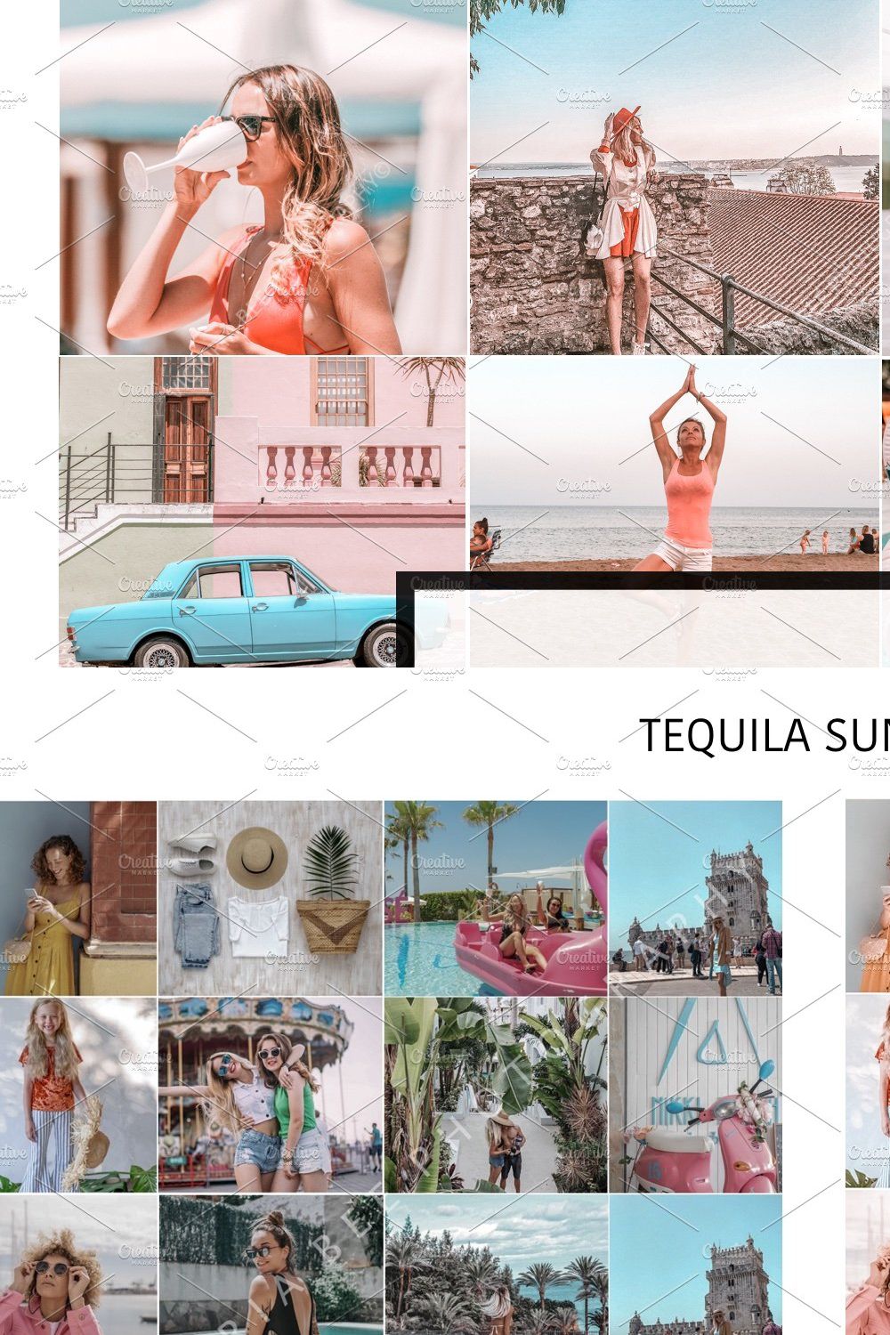 5 Mobile Presets TEQUILA SUNRISE pinterest preview image.