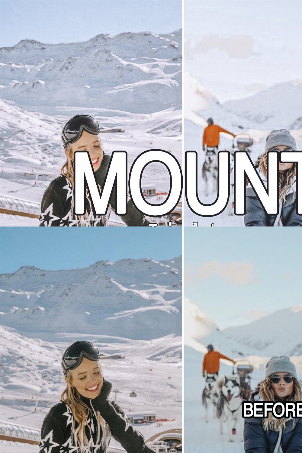 5 Mountains Lightroom Presets pinterest preview image.