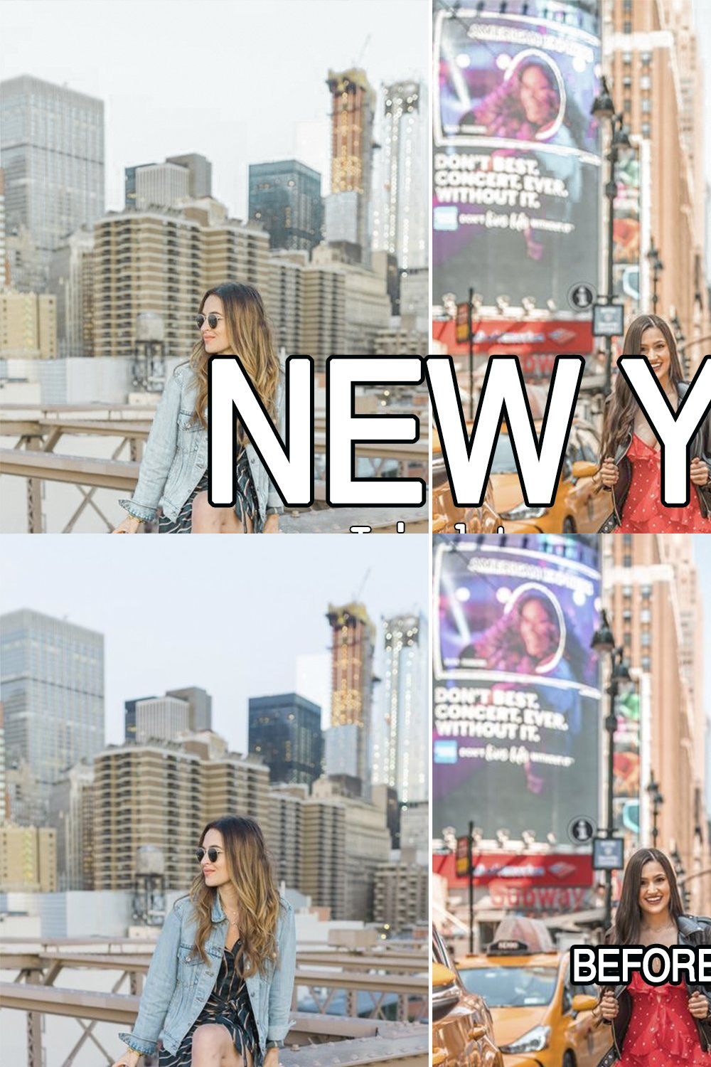 5 New York Lightroom Presets pinterest preview image.