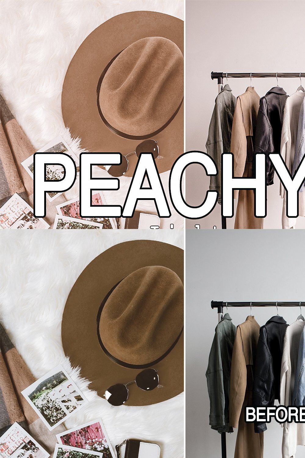 5 Peachy Tone Lightroom Presets pinterest preview image.