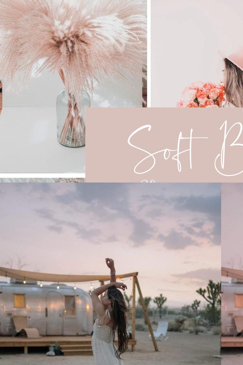 5 SOFT BLUSH LIGHTROOM PRESETS pinterest preview image.