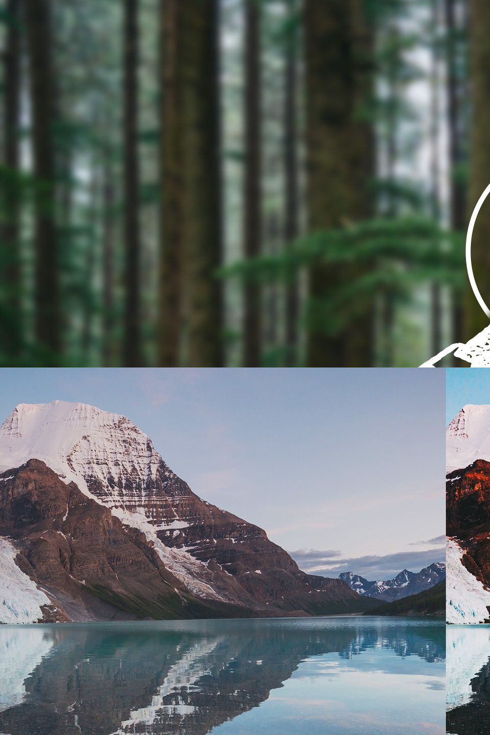 50 Hiking Lightroom Presets and LUTs pinterest preview image.