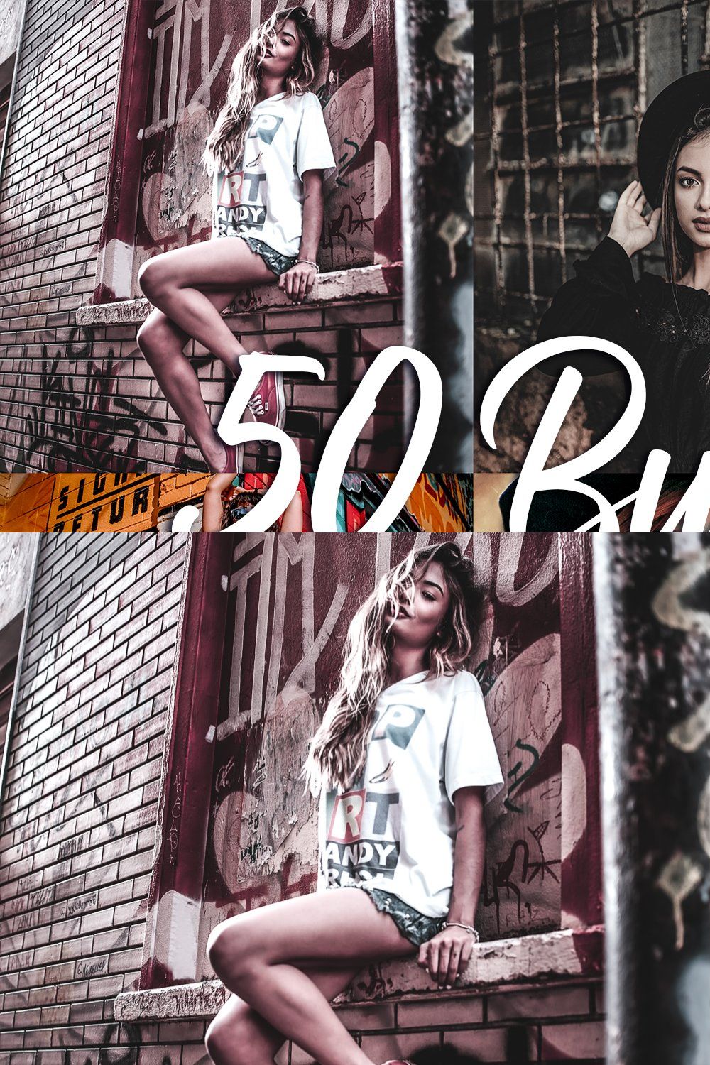 50 Lightroom CC Presets Bundle 3 pinterest preview image.