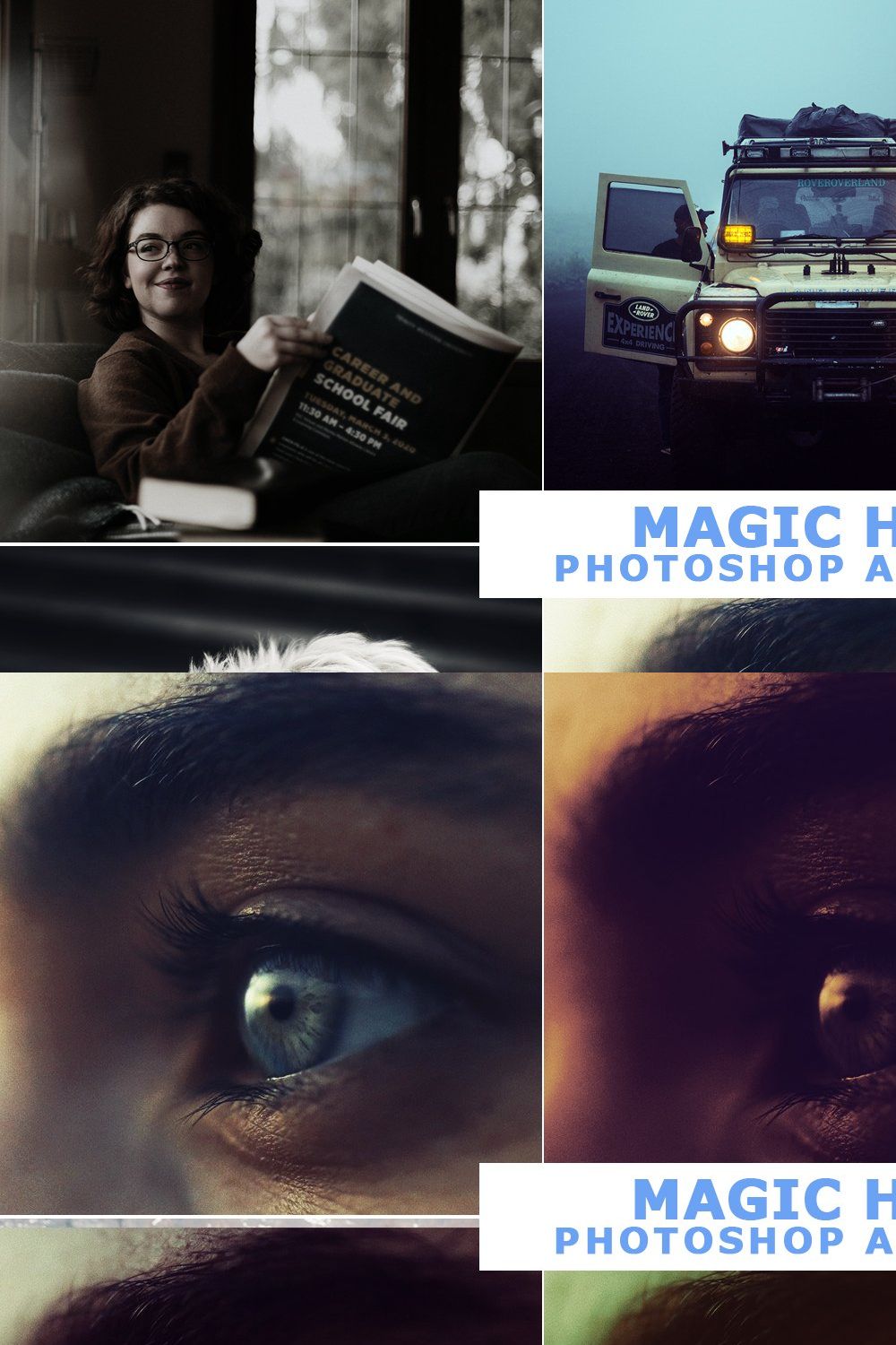 50 Magic HDR Photoshop Actions pinterest preview image.