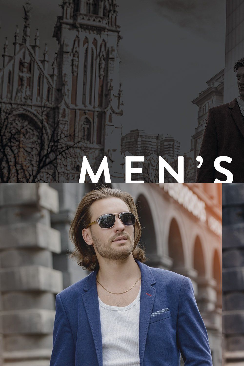 50 Men's Fashion Lightroom Presets pinterest preview image.