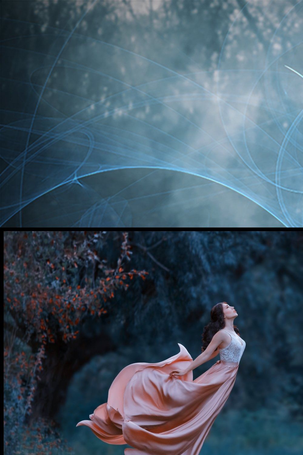 50 Mystical Ice Light Photo Overlays pinterest preview image.