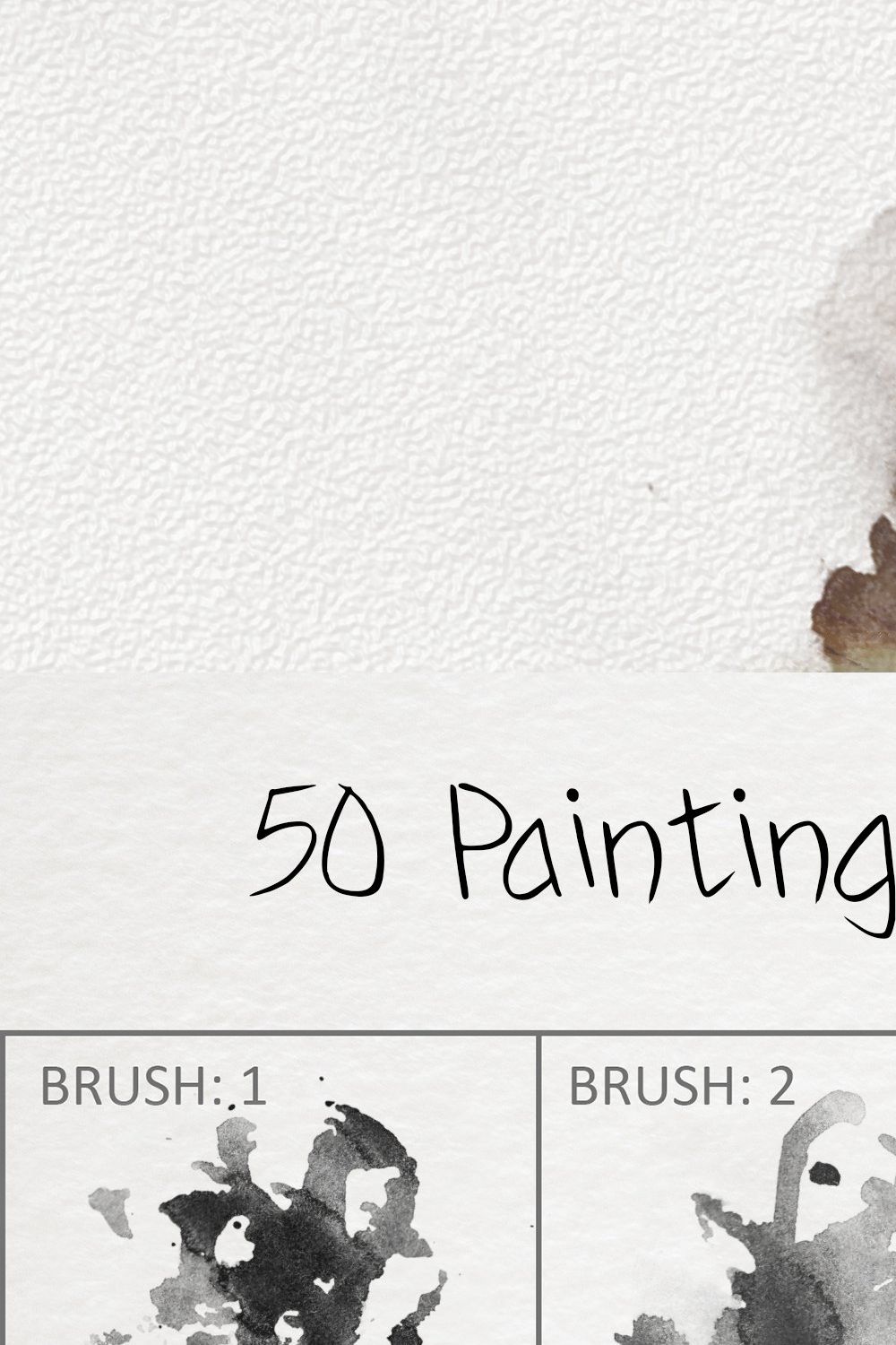 50 Painting Artistic Brushes - Vol.2 pinterest preview image.