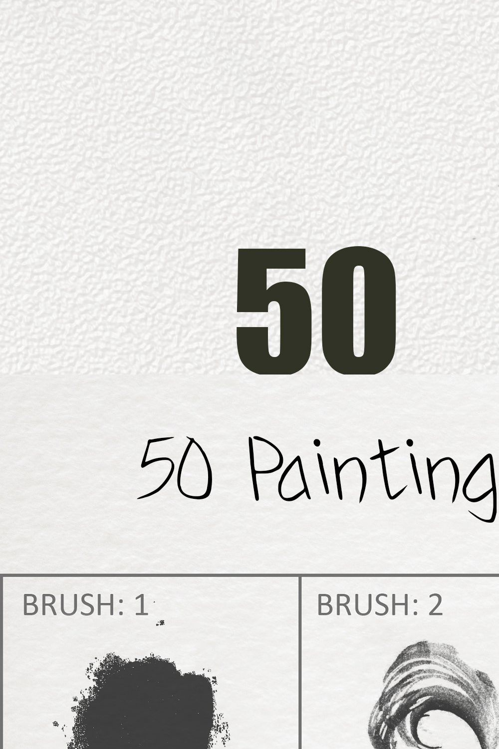 50 Painting Artistic Brushes - Vol.3 pinterest preview image.