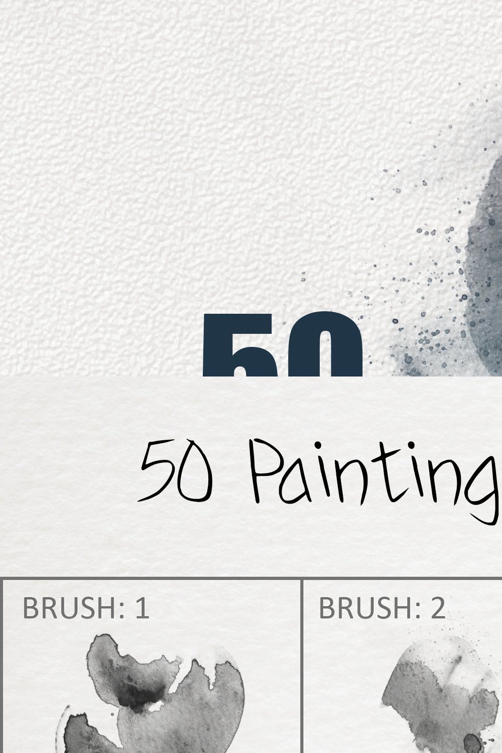 50 Painting Artistic Brushes - Vol.5 pinterest preview image.