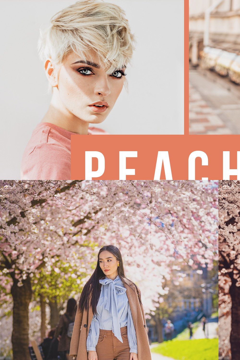 50 Peachy Peach Lightroom Presets pinterest preview image.