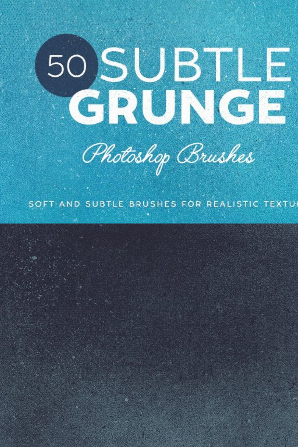 50 Subtle Grunge Brushes pinterest preview image.