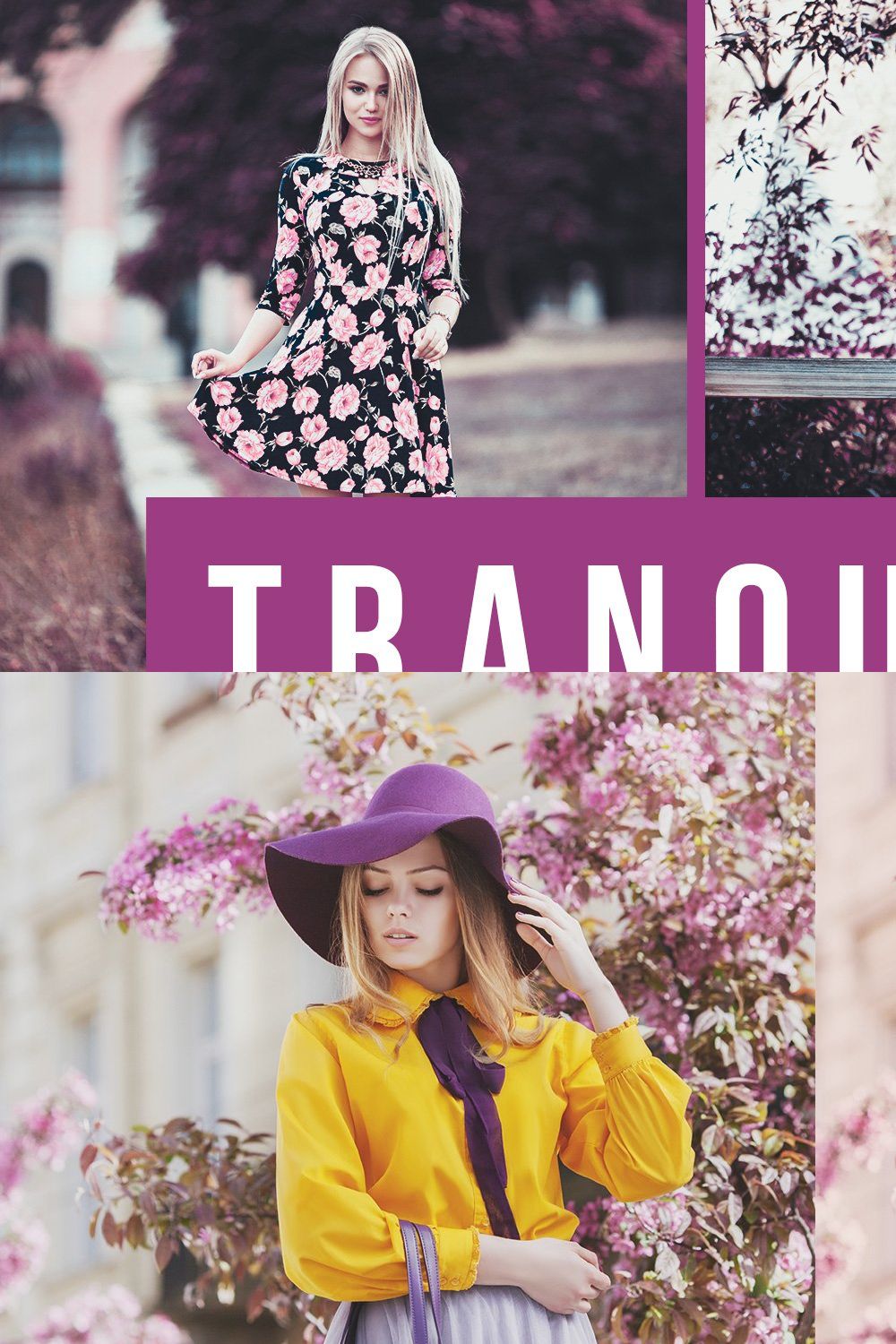 50 Tranquil Purple Lightroom Presets pinterest preview image.