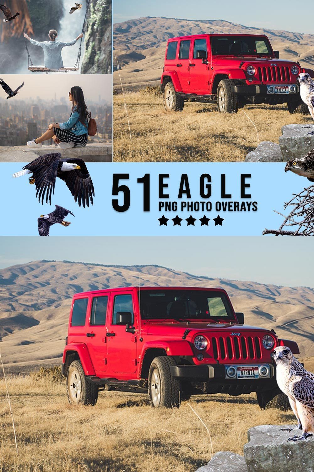 51 Eagle Photo Overlay PNG pinterest preview image.