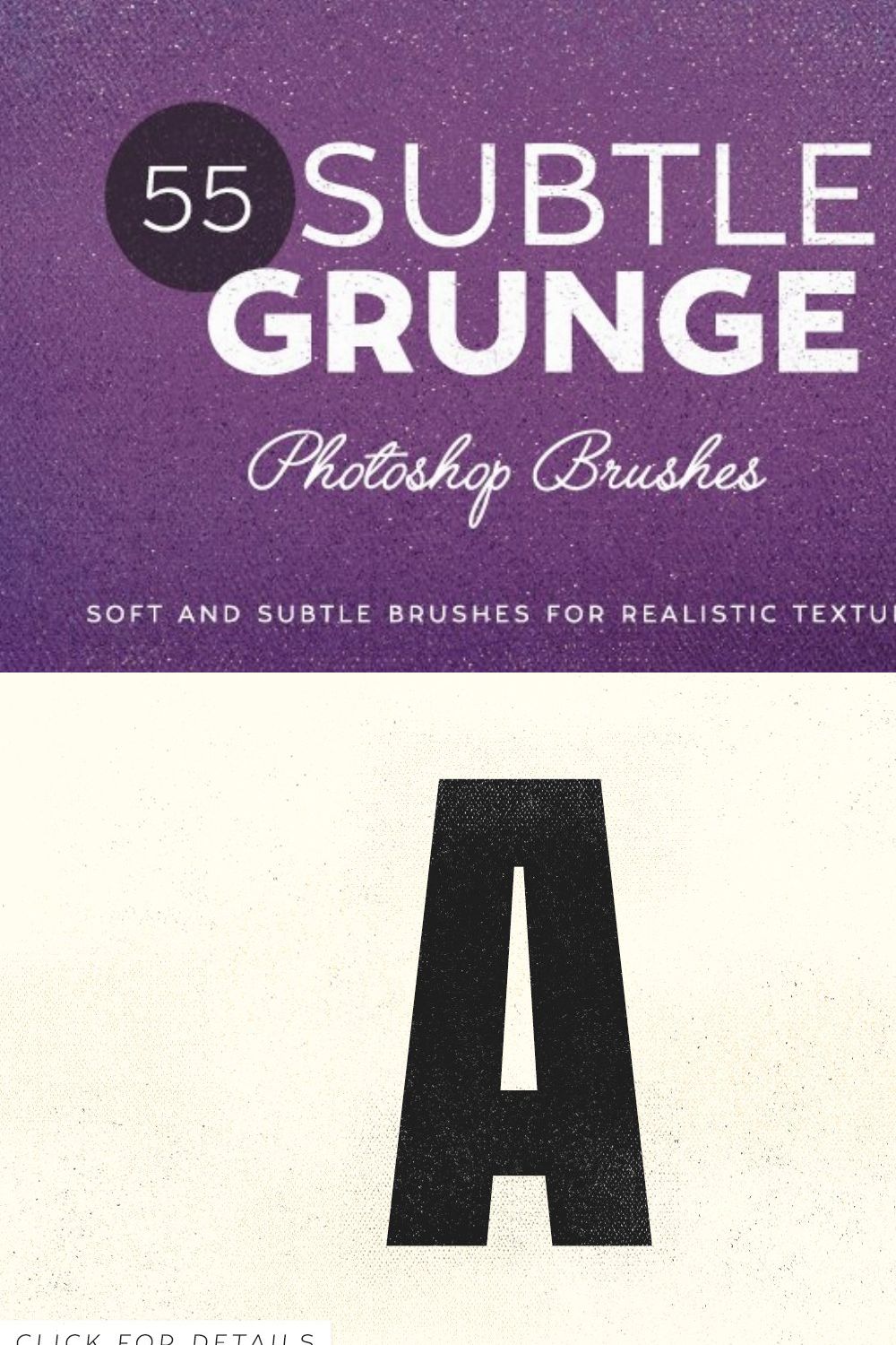 55 Subtle Grunge Brushes pinterest preview image.