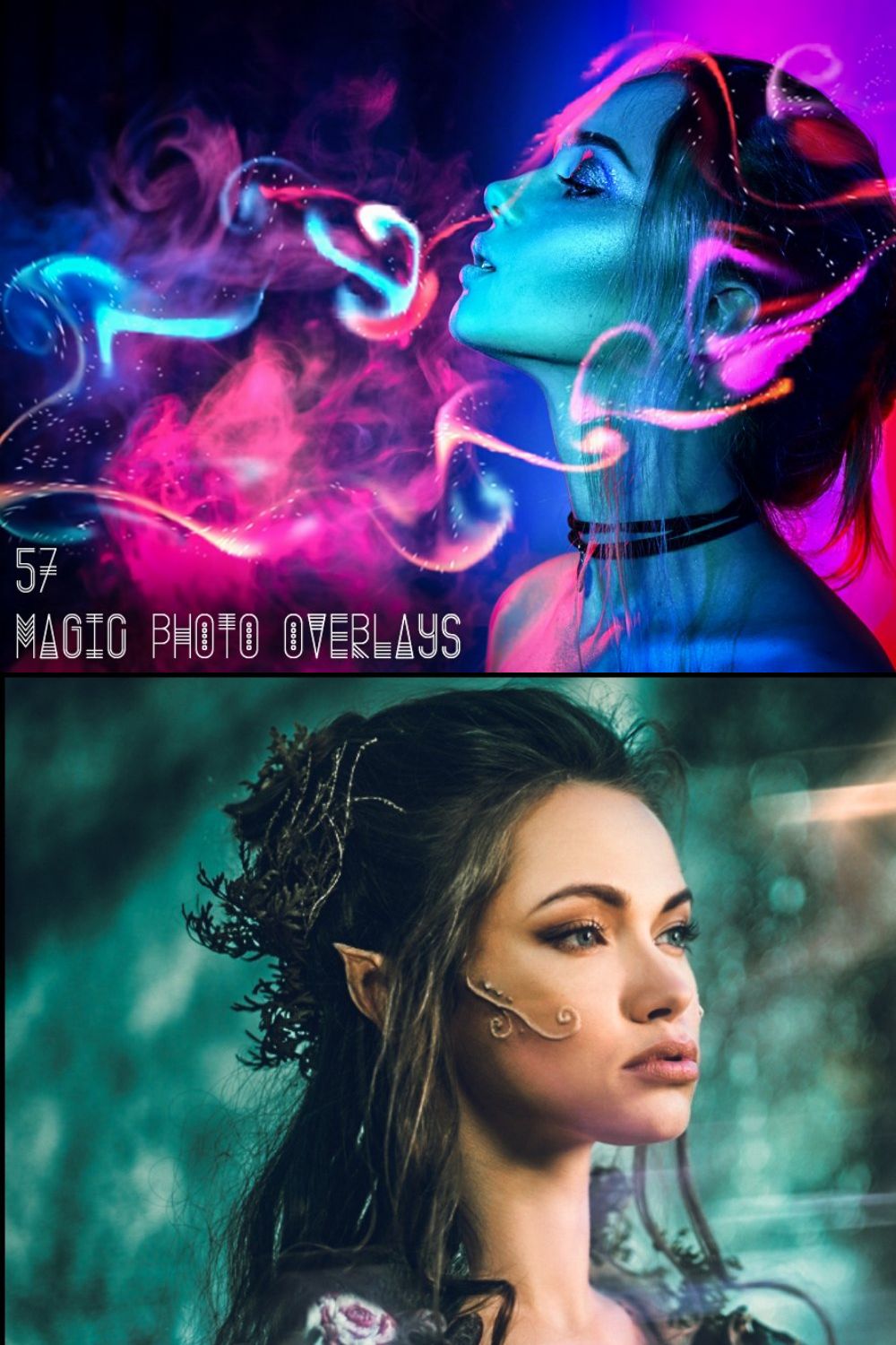 57 Magic Photo Overlays pinterest preview image.