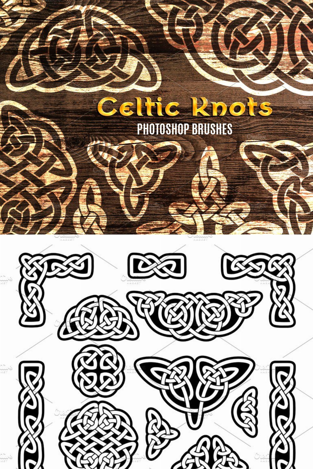 58 Celtic Knots Brushes pinterest preview image.