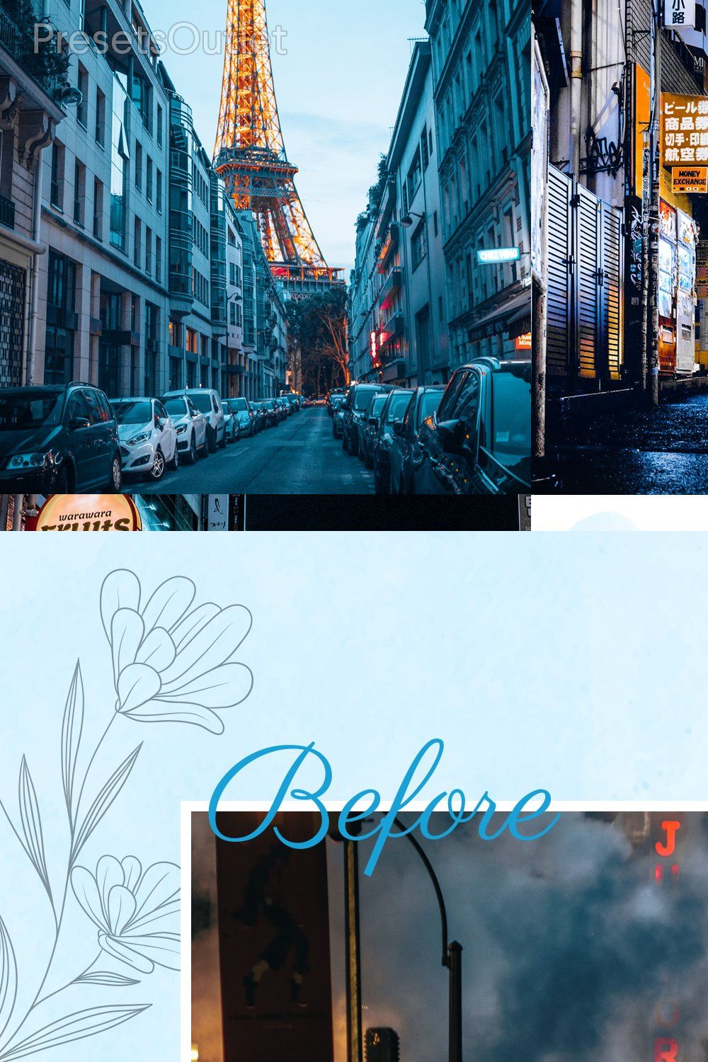 6 Blue Moon Lightroom Presets pinterest preview image.