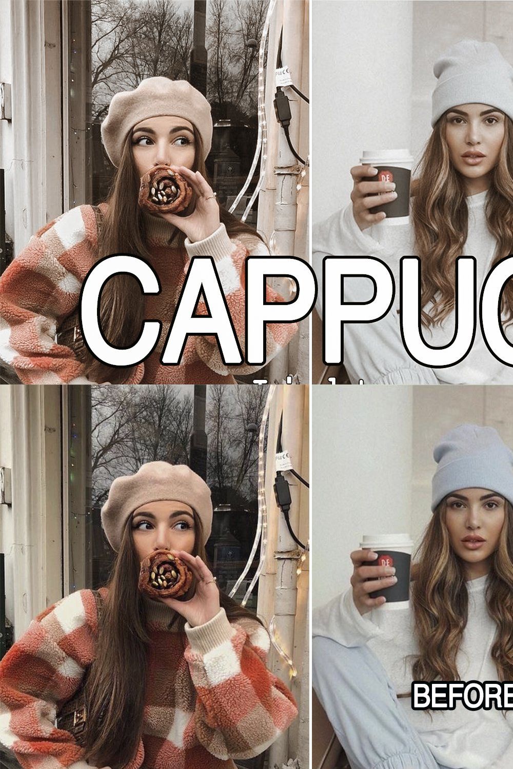 6 Cappuccino Lightroom Presets pinterest preview image.