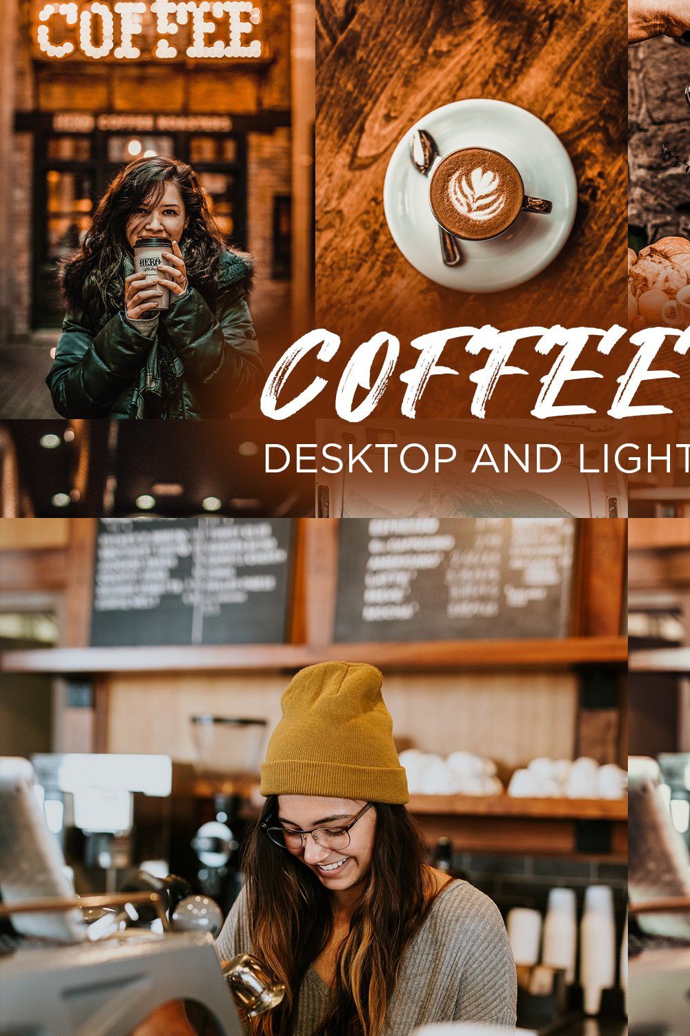 6 Coffee Shop Lightroom Presets pinterest preview image.