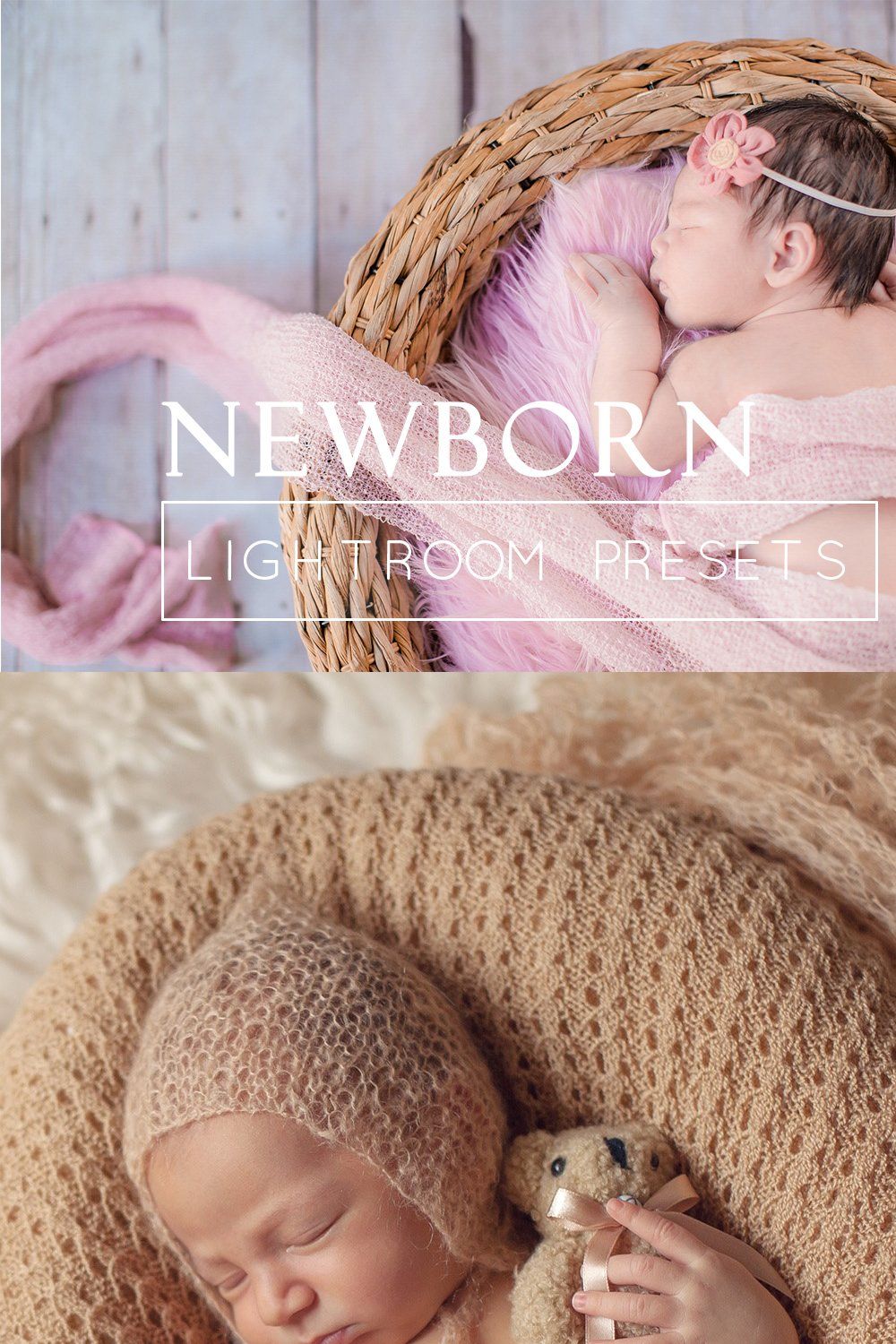 6 Essential Newborn LR Presets pinterest preview image.