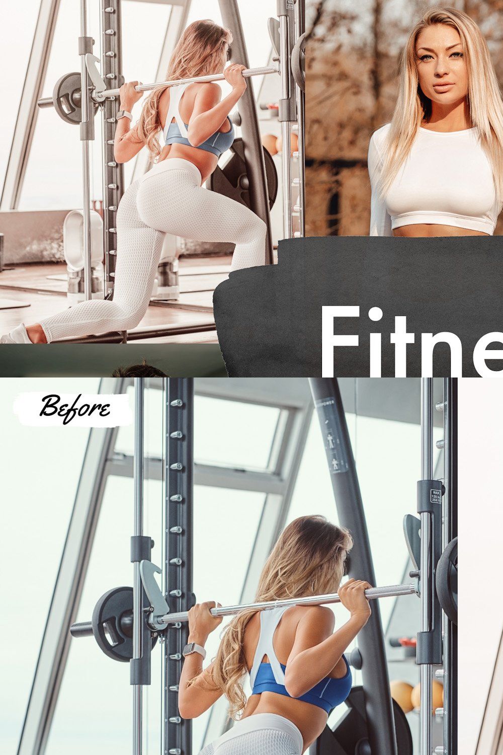 6 Fitness Mobile Lightroom Presets pinterest preview image.
