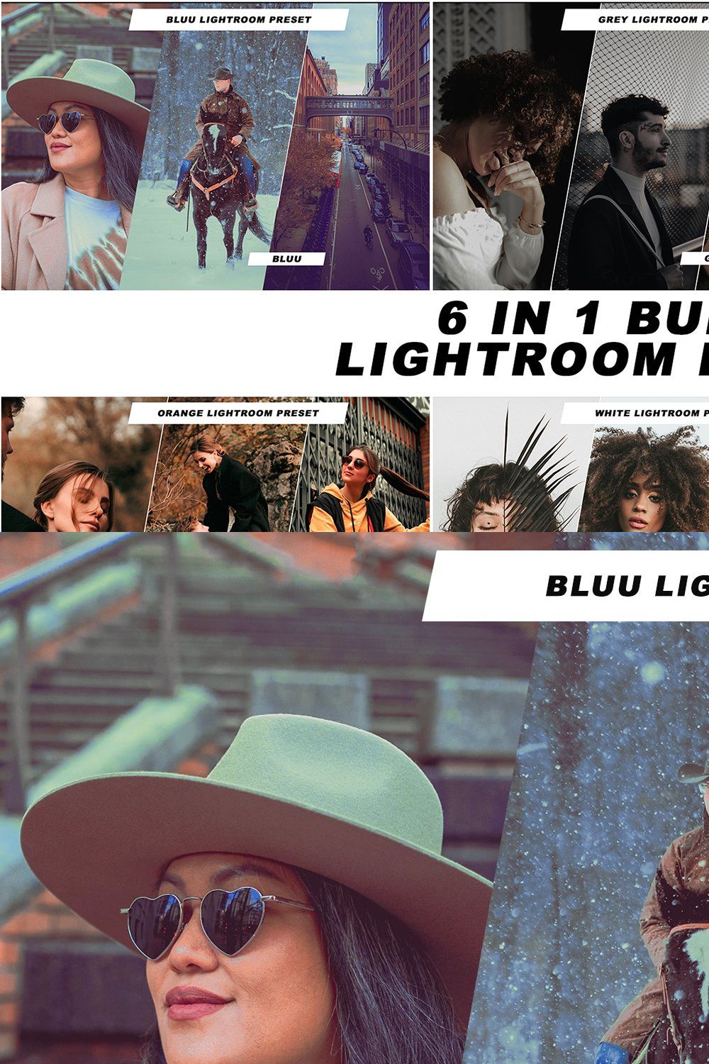 6 IN 1 Lightroom Presets Bundle pinterest preview image.