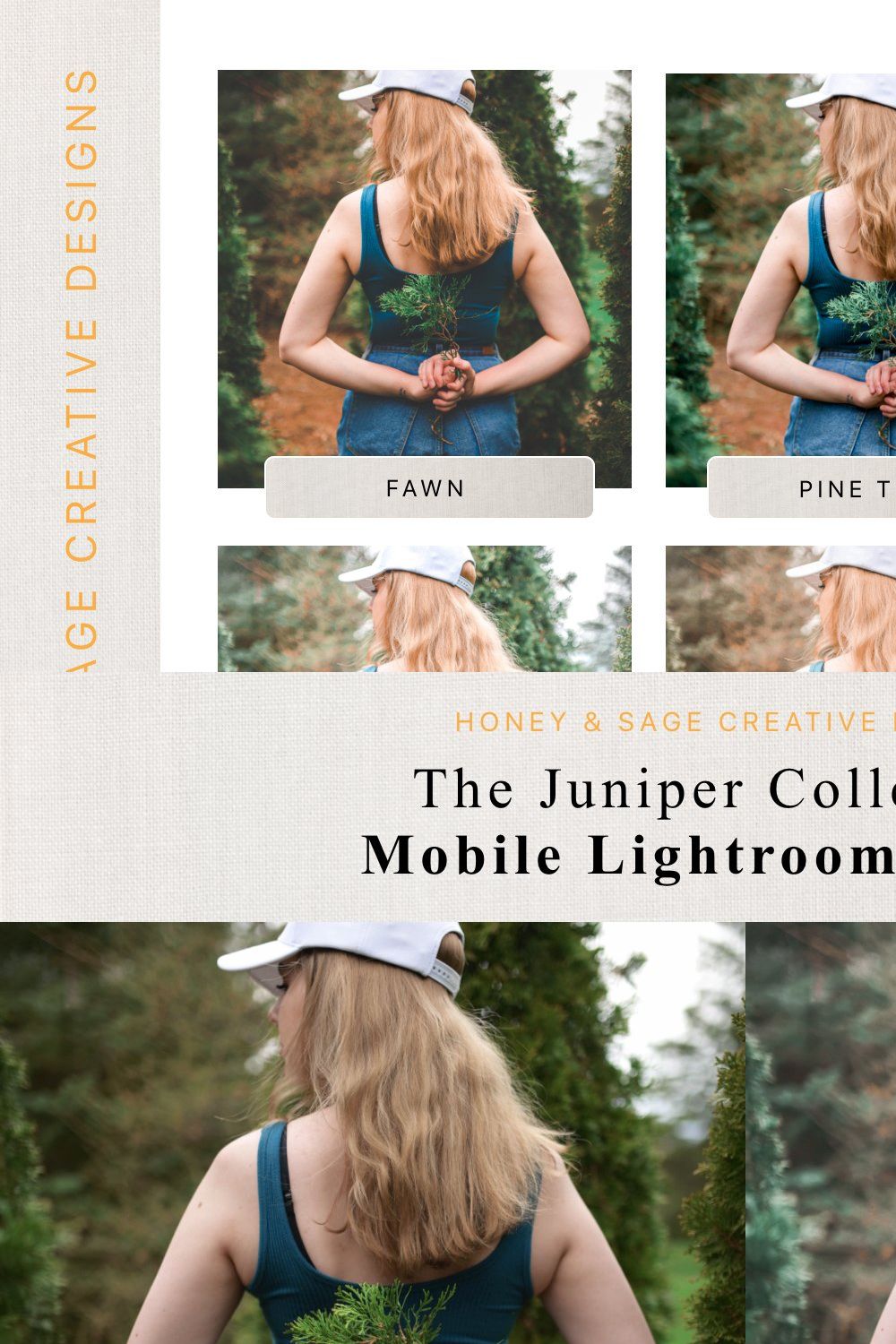 6 Mobile Lightroom Presets - Juniper pinterest preview image.