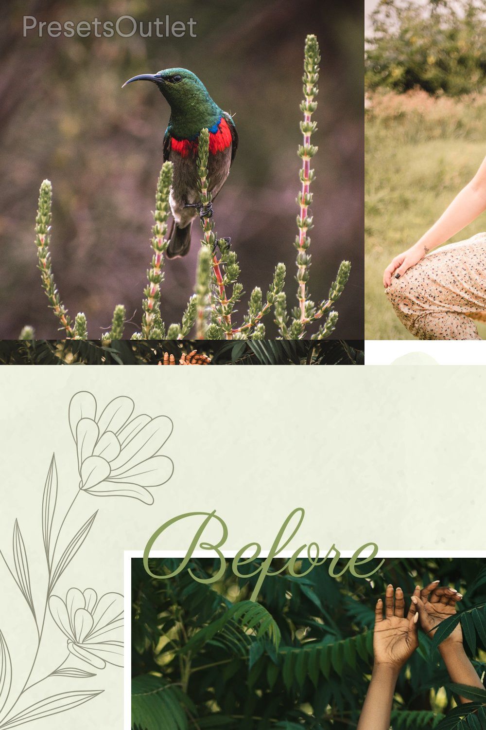 6 Olive Lightroom Presets pinterest preview image.