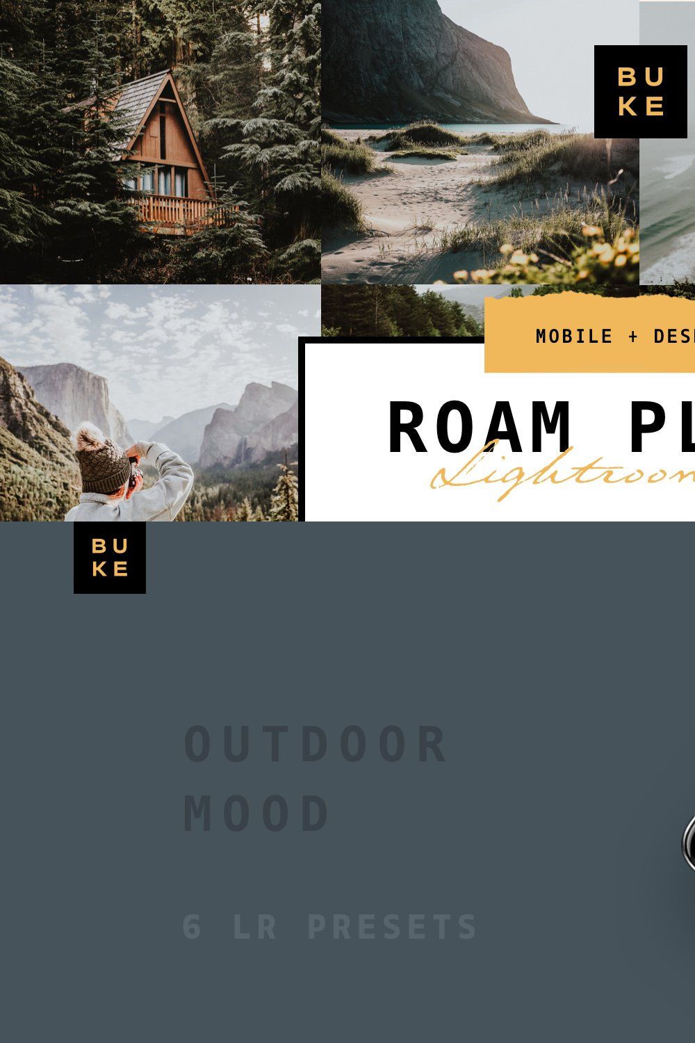 6 Roam Planet Lightroom Bundle pinterest preview image.