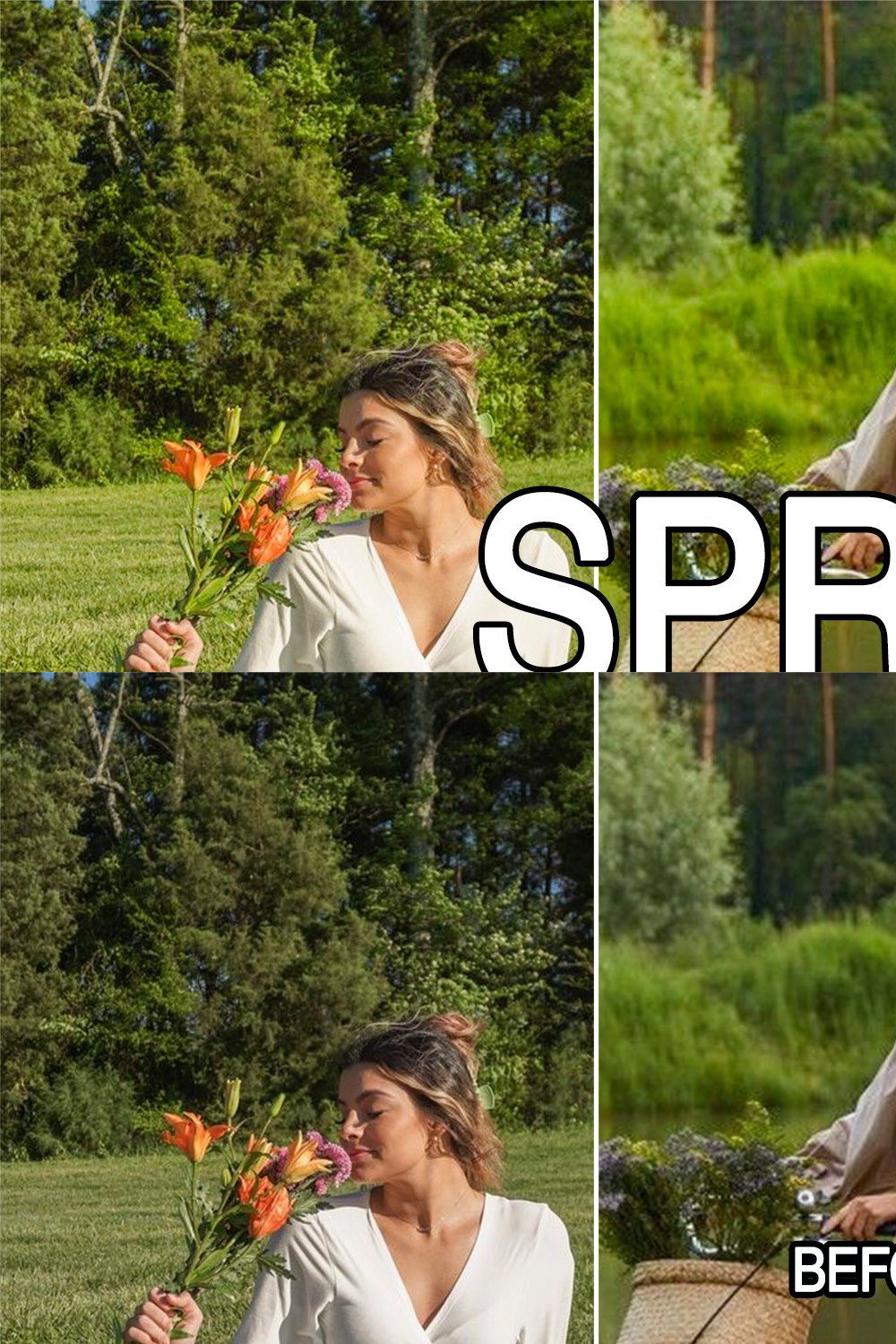 6 Spring Mobile Lightroom presets pinterest preview image.