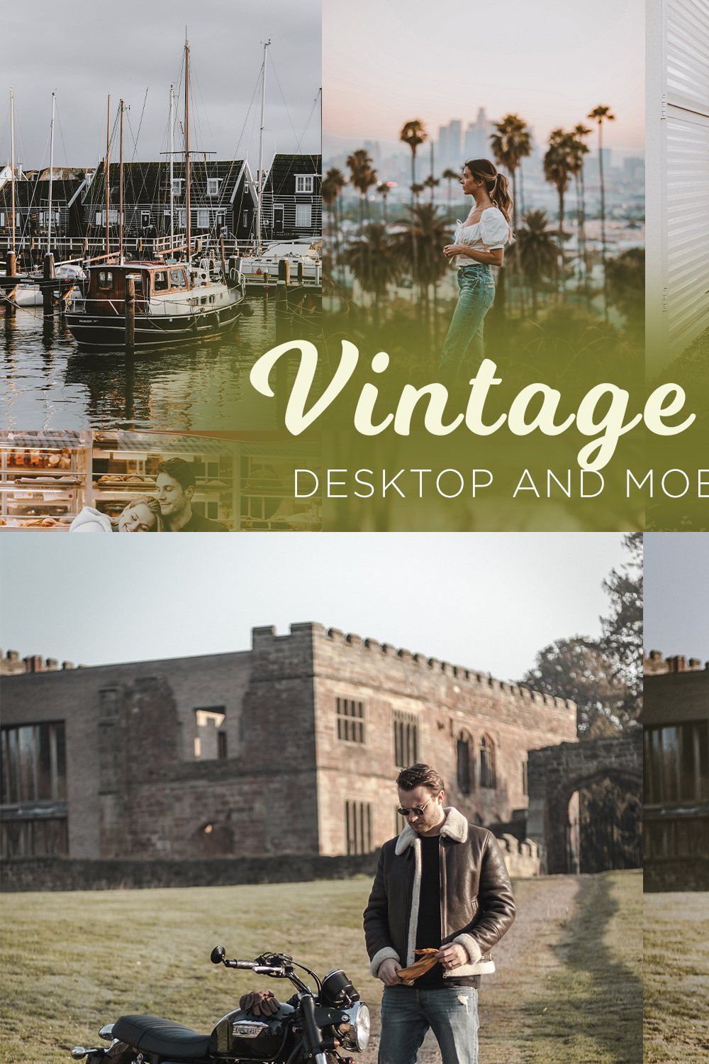 6 Vintage Lightroom Presets pinterest preview image.