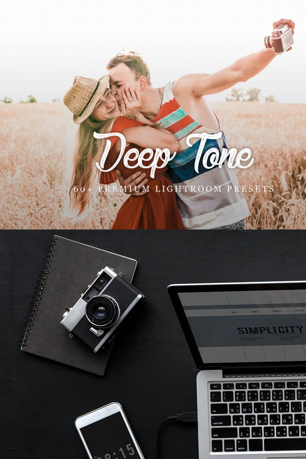 60+ Deep Tone Lightroom Presets pinterest preview image.