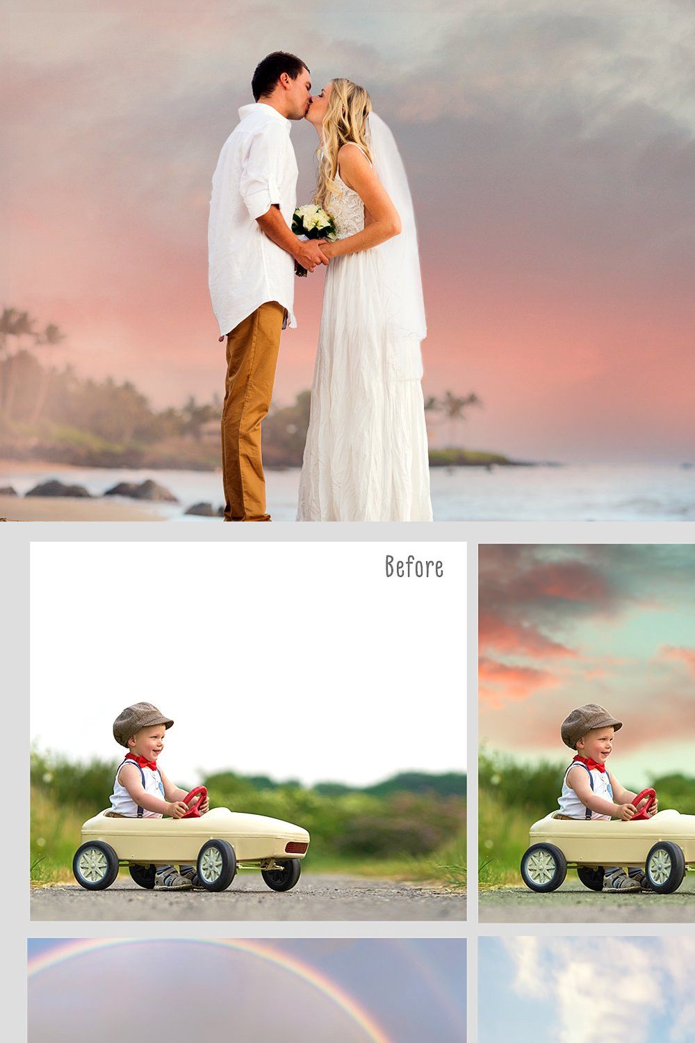 60 Dreamy Sky Photo Overlays pinterest preview image.