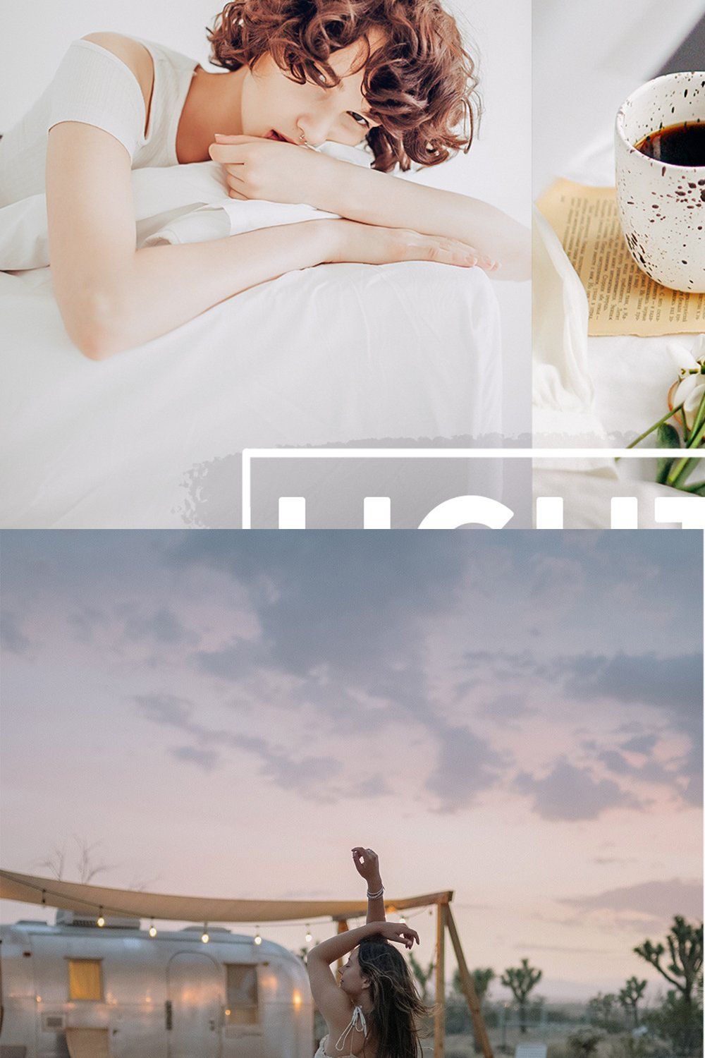 60 LIGHT BUNDLE Lightroom Presets pinterest preview image.